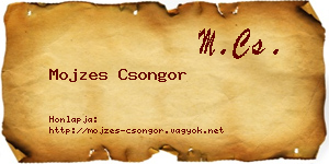 Mojzes Csongor névjegykártya